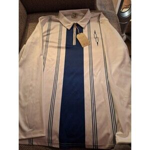 Hawalili Men's Vintage Style Long Sleeve Polo Size Medium 1/4 Zip‎ SZ MED